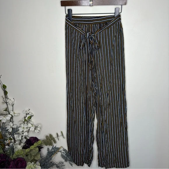 FAITHFULL THE BRAND Es Torrent Tie Wide Leg Pants Glasglow Stripe {E23} - Picture 2 of 5